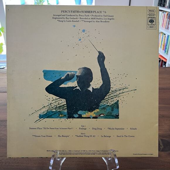 Percy Faith Summer Place '76 Vinyl LP 1975 CBS S 69221 - Picture 7 of 7